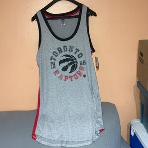 NBA Gray and Red Toronto Raptors Tank Top